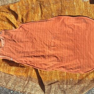 Orange Striped Kids One Piece